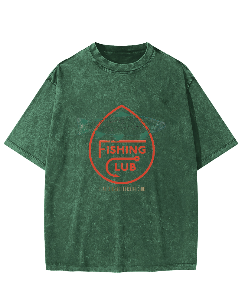 Japanese Salmon Pattern Vintage Distressed T-shirt-Zazasy
