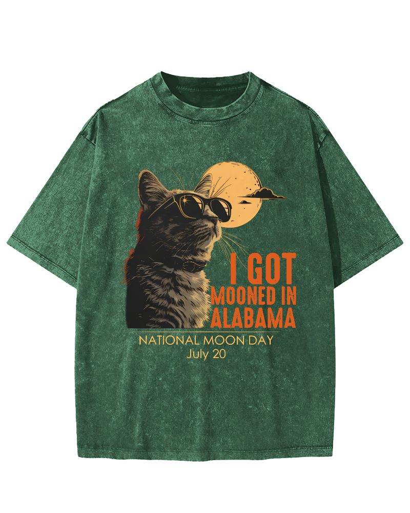 I Got Moonde In Alabama Vintage Washed T-shirt-Zazasy