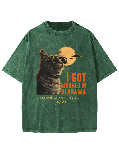 I Got Moonde In Alabama Vintage Washed T-shirt-Zazasy