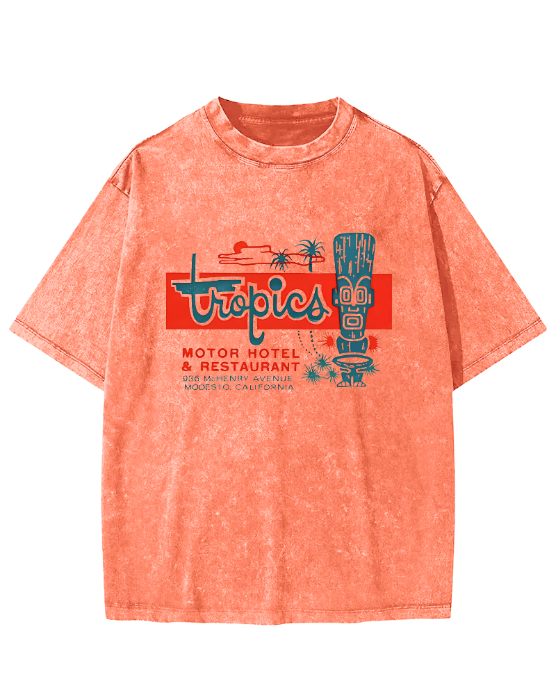 Retro Abstract Patterns Vintage Distressed T-shirt-Zazasy