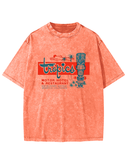 Retro Abstract Patterns Vintage Distressed T-shirt-Zazasy