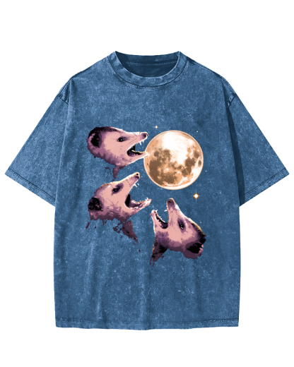 The Mouse Under The Night Vintage Distressed T-shirt-Zazasy