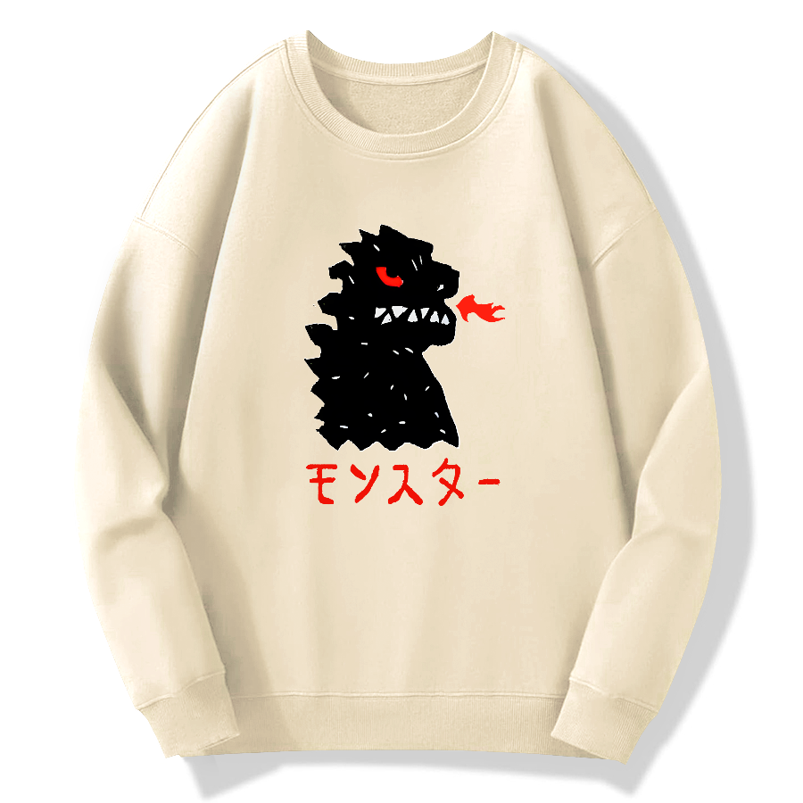 monster Cotton Pullover Sweatshirt