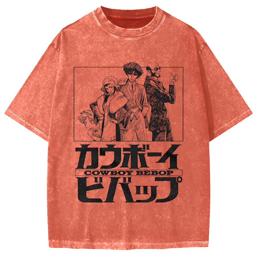 Cowboy Bebop Japanese Anime Vintage Washed T-shirt