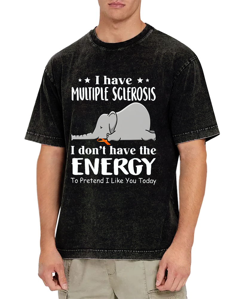 I Don't Have The Energy To Pretend I Like You Today Vintage Distressed T-shirt-Zazasy