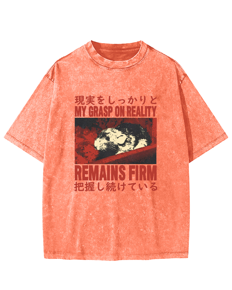 Retro Mouse Japanese Style Vintage Distressed T-shirt-Zazasy