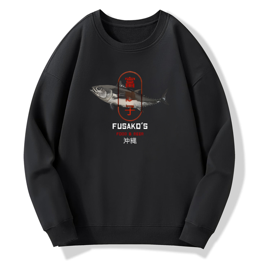 Okinawa Seafood from Japan Cotton Pullover Sweatshirt