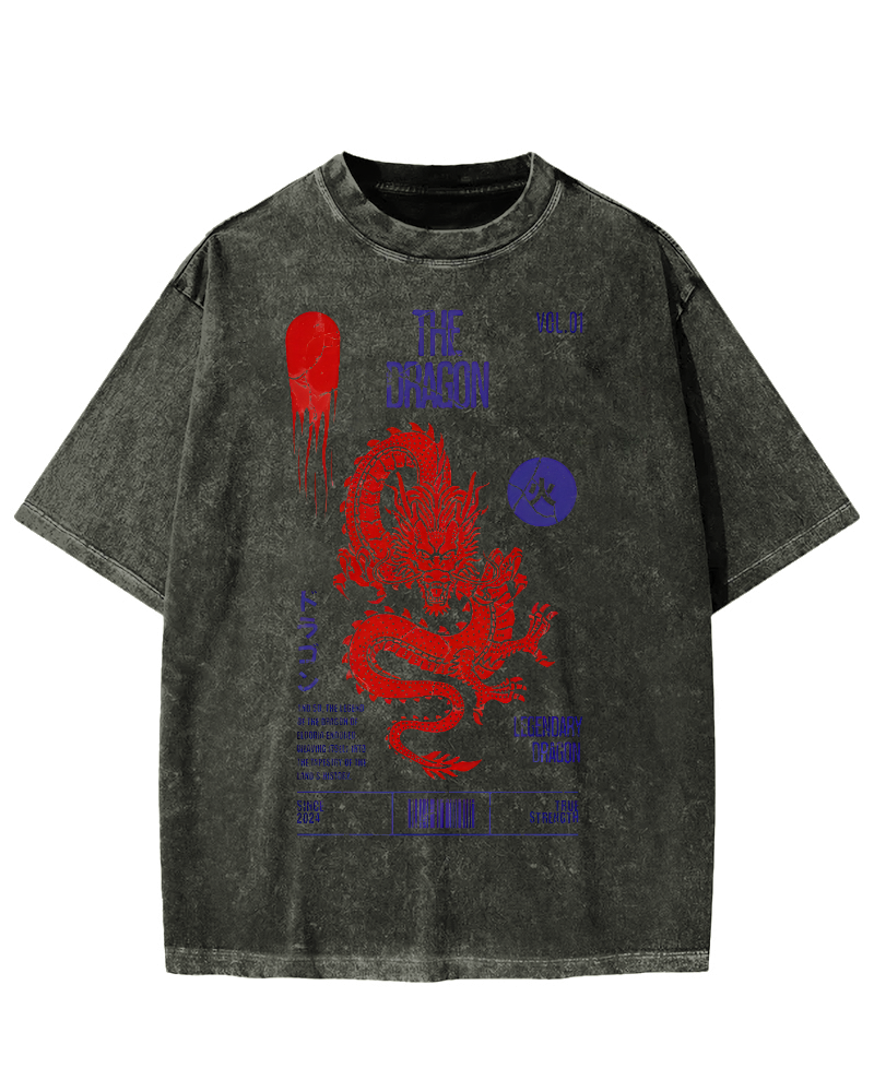 Japanese Dragon Vintage Washed T-shirt