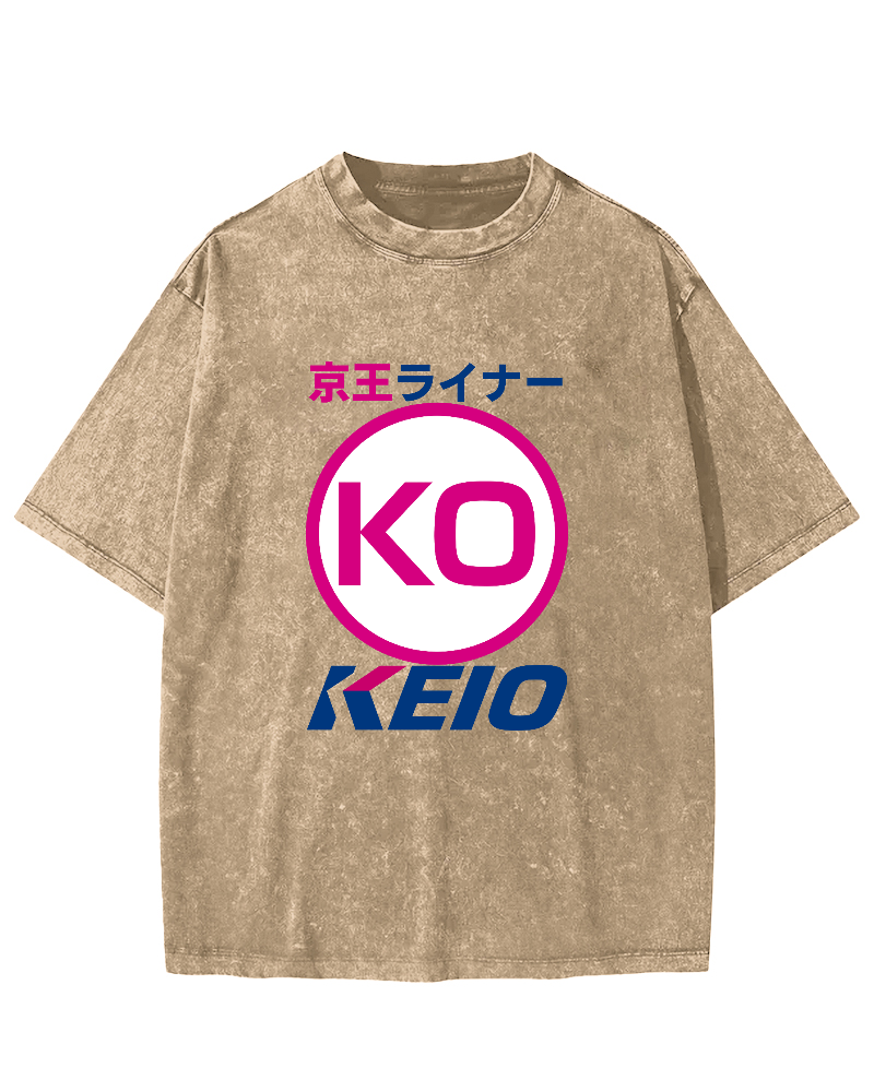 Keiō Line Vintage Washed T-shirt