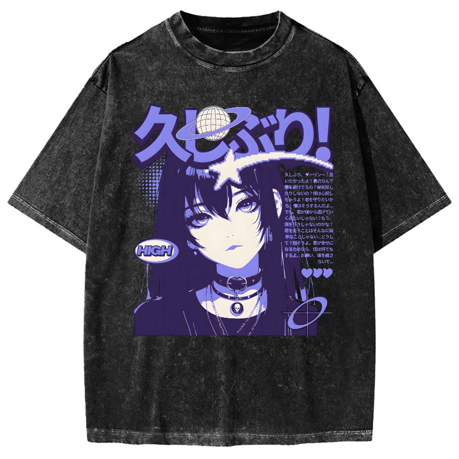 Japanese Manga Vintage Washed T-shirt