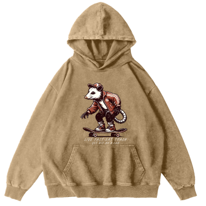 I like Skateboarding Vintage Distressed Hoodie-Zazasy