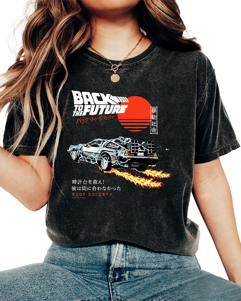 Riot Society Motorcycle Japanese Style Vintage Washed T-shirt