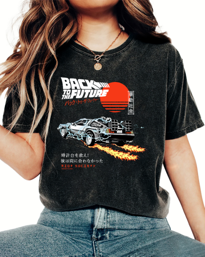 Riot Society Motorcycle Japanese Style Vintage Washed T-shirt