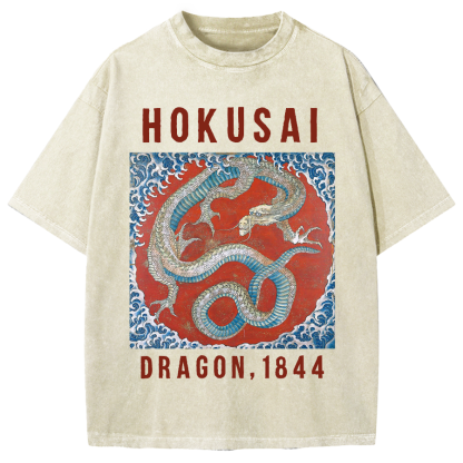 Hokusai Dragon Vintage Washed T-shirt