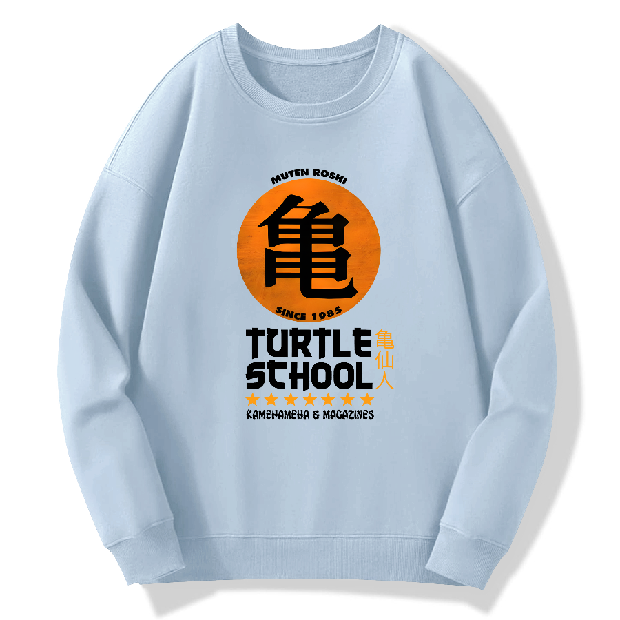 Turtle School Cotton Pullover Sweatshirt
