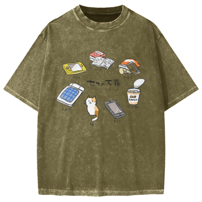 The Seven Deadly Sins Japanese Vintage Washed T-shirt