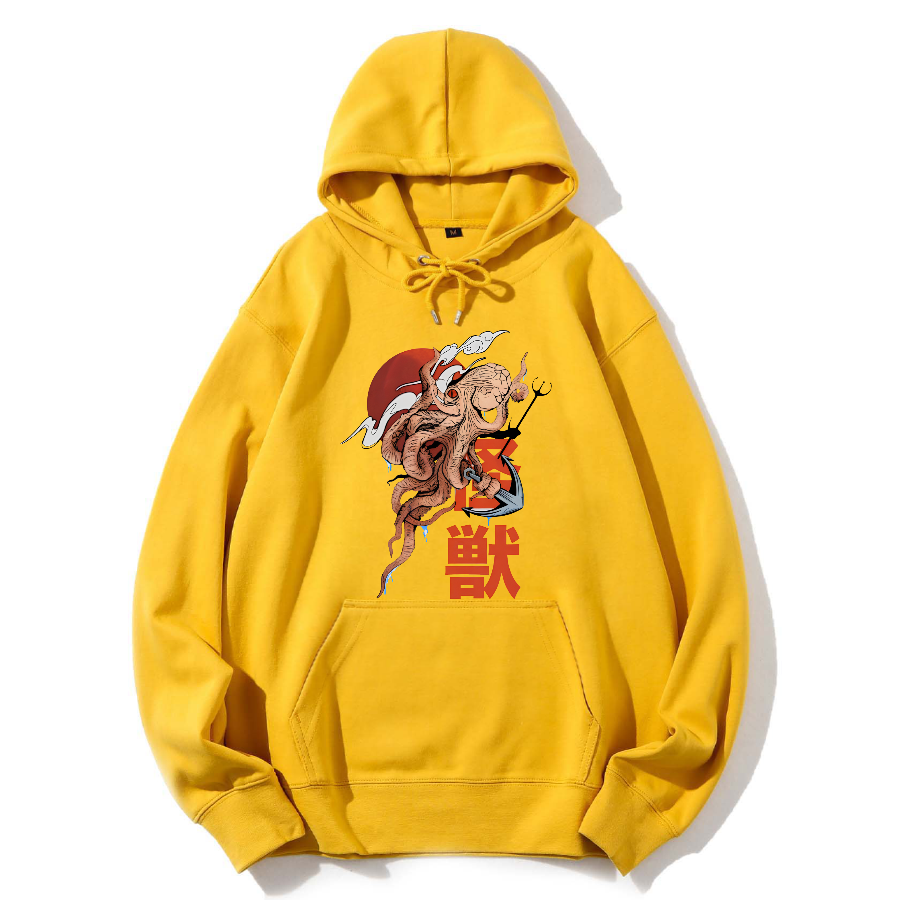 Japanese Octopus Cotton Hoodie