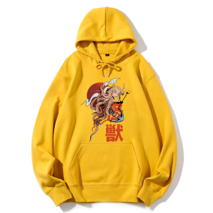 Japanese Octopus Cotton Hoodie