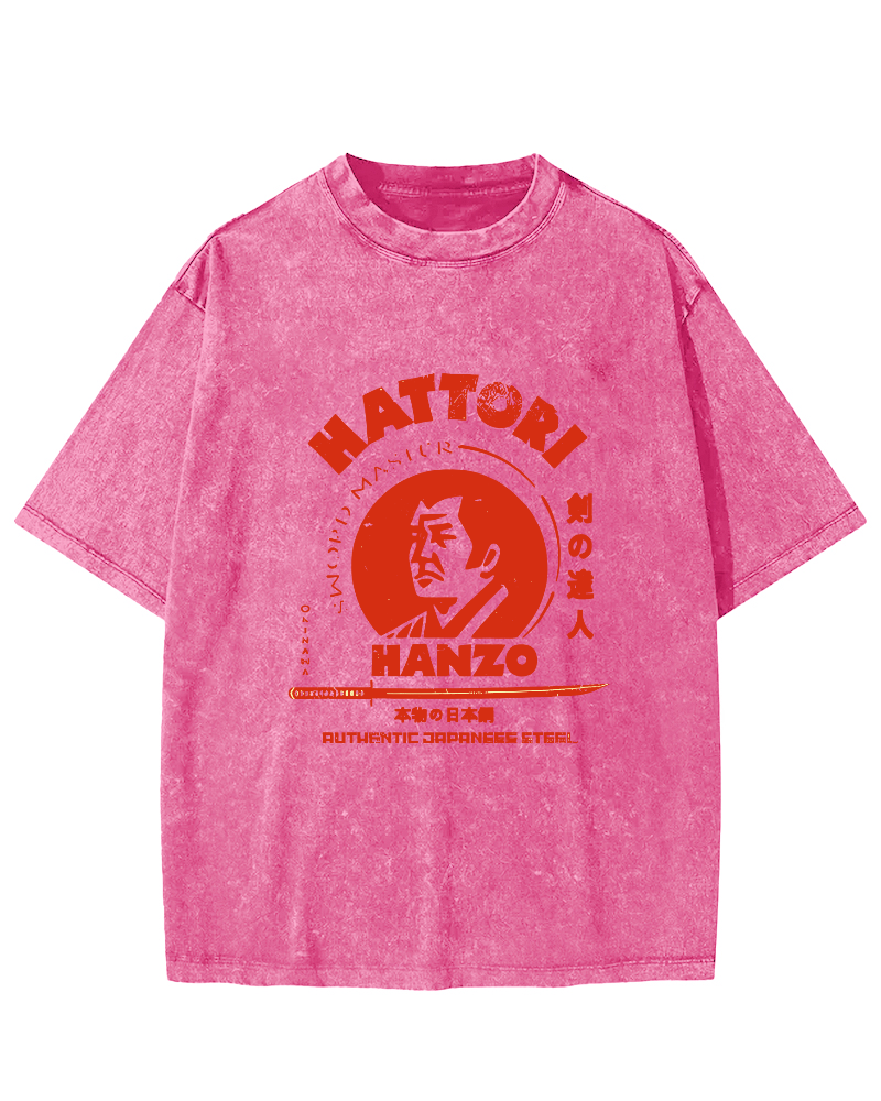 Hattori Hanzo Vintage Washed T-shirt-Zazasy