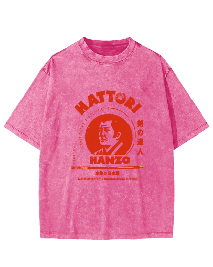 Hattori Hanzo Vintage Washed T-shirt-Zazasy
