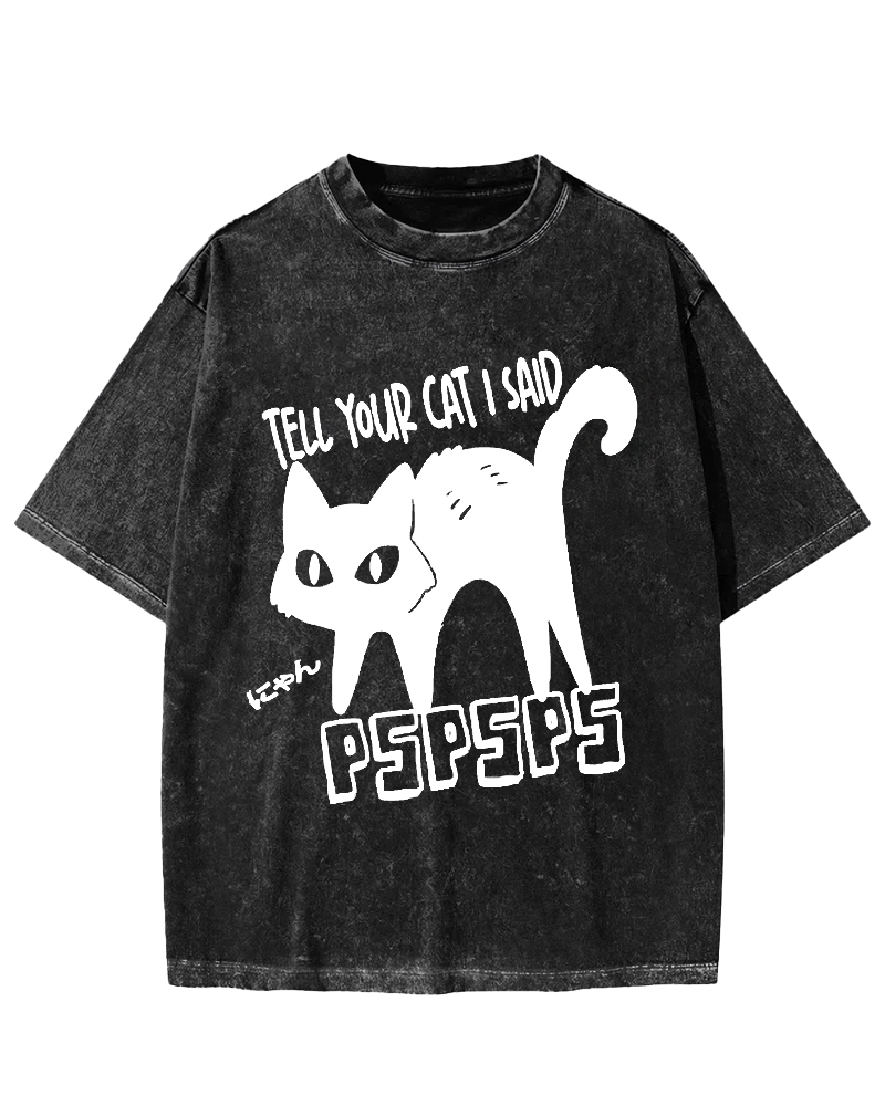 Attract Cats Vintage Washed T-shirt