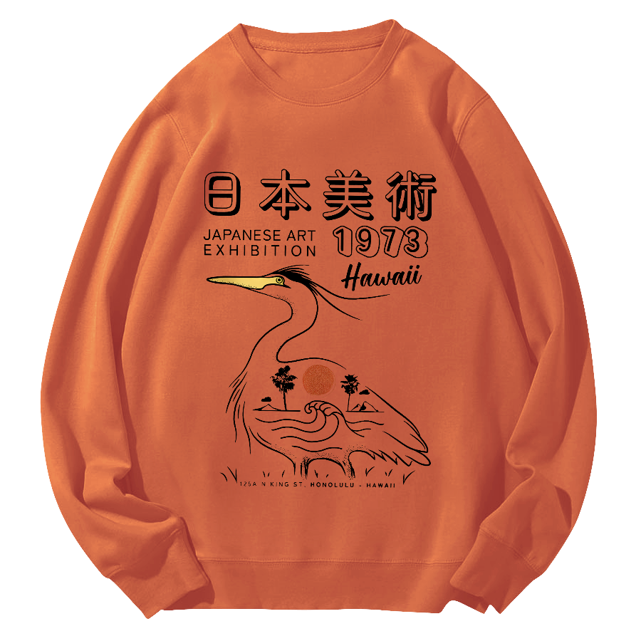 Tsukiji Seafood Market Round Neck Sweatshirt-Zazasy