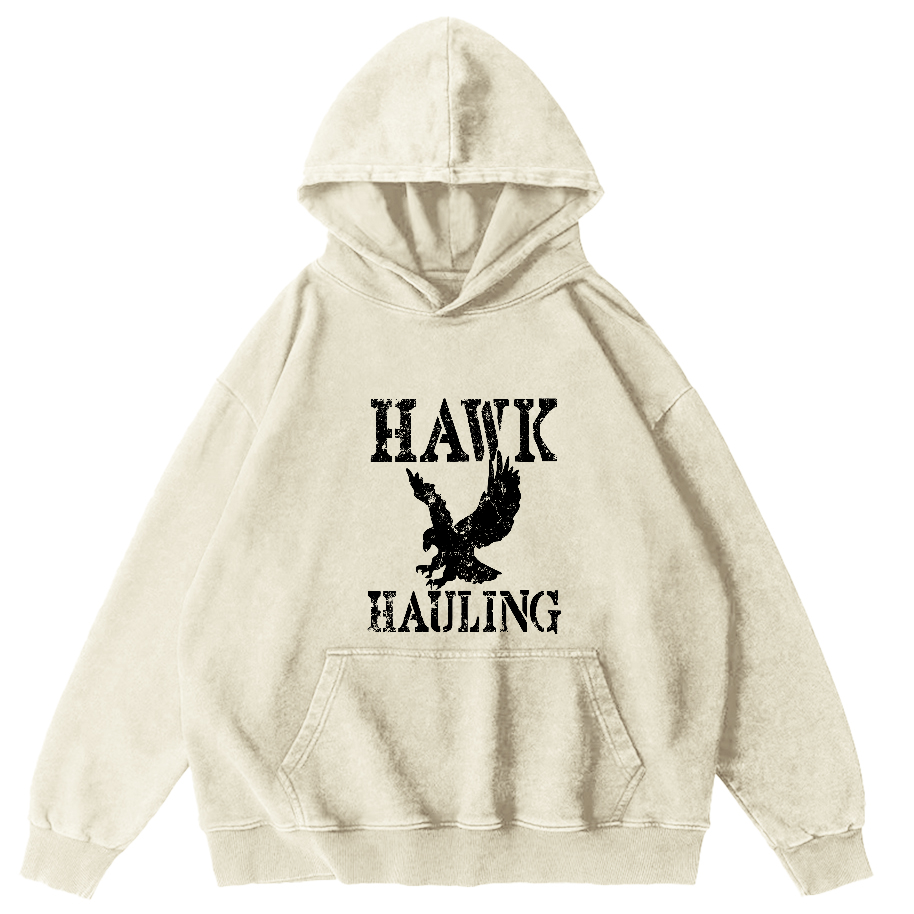 Retro Eagle Pattern Vintage Distressed Hoodie-Zazasy