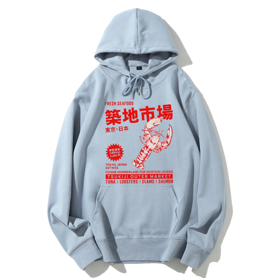 Tsukiji Seafood Market Cotton Hoodie