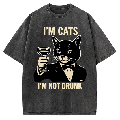 Cat Cheers Meme Funny Vintage Washed T-shirt