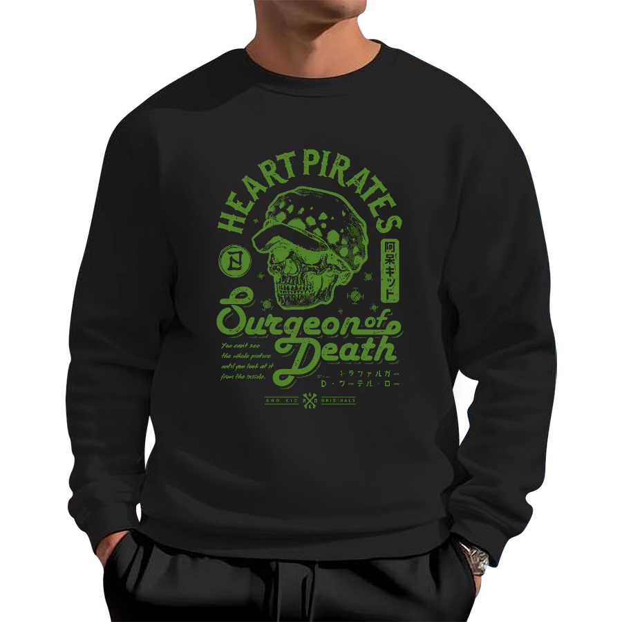 Skull pattern retro Cotton Pullover Sweatshirt