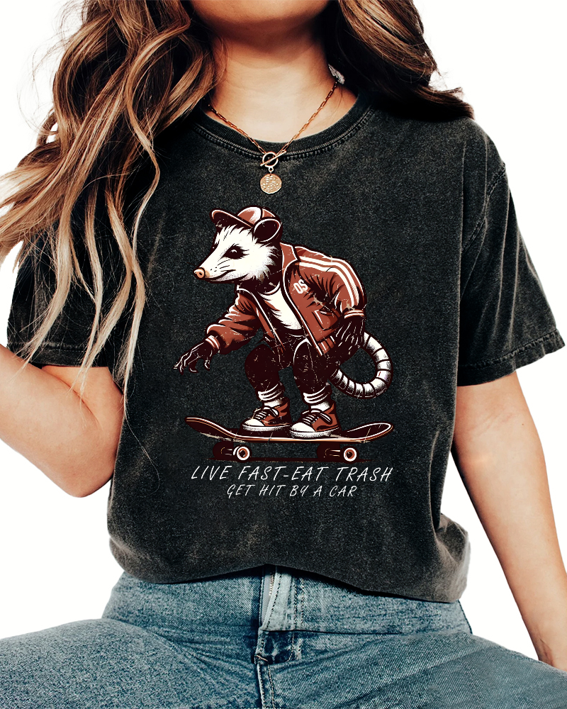 I Like Skateboarding Vintage Distressed T-shirt-Zazasy