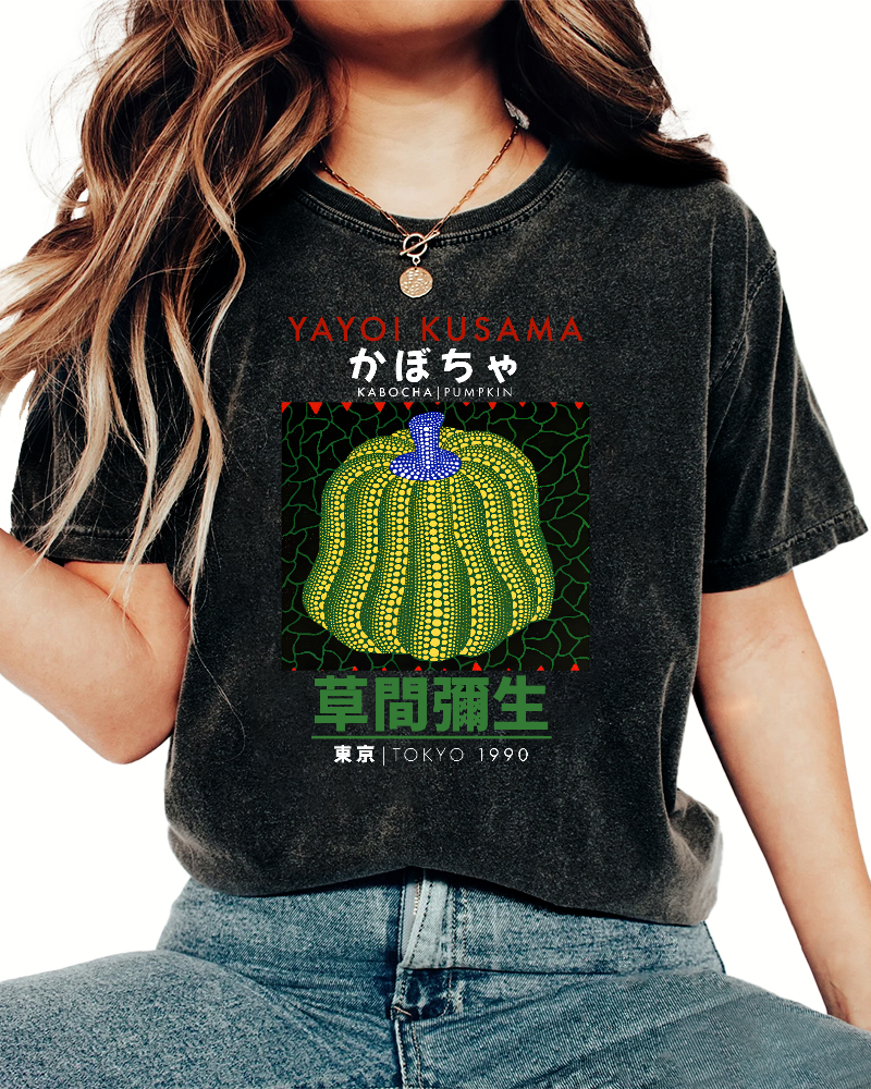 Yayoi Kusama Pumpkin Art Vintage Washed T-shirt