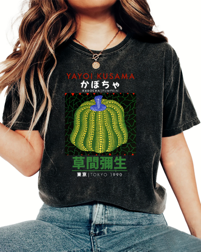 Yayoi Kusama Pumpkin Art Vintage Washed T-shirt