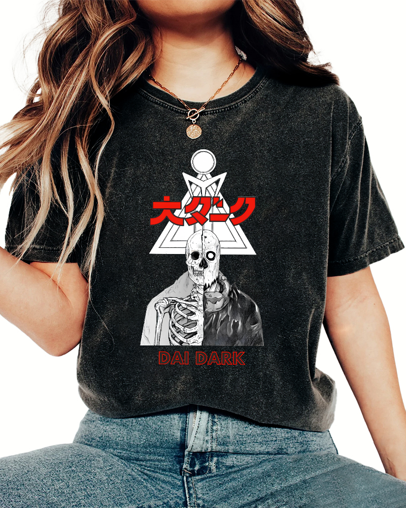 Japanese Style Monster Vintage Distressed T-shirt-Zazasy