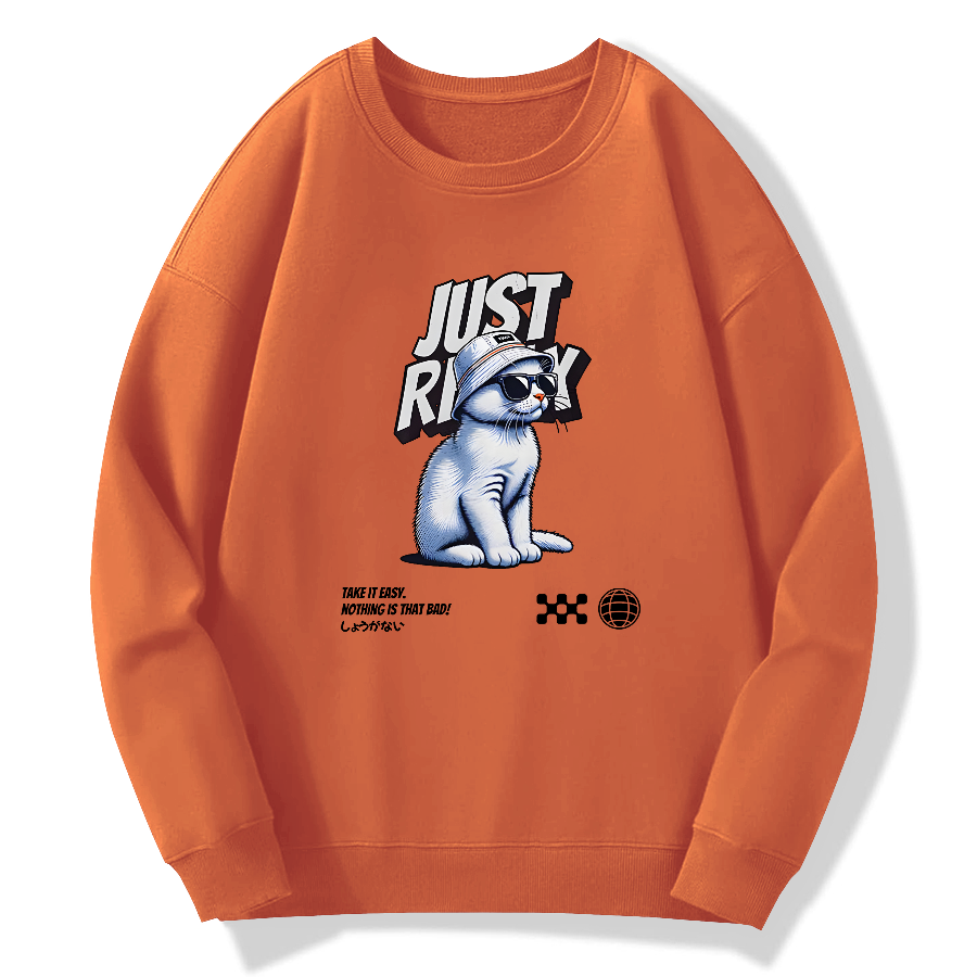 Just Relax Cotton Pullover Sweatshirt