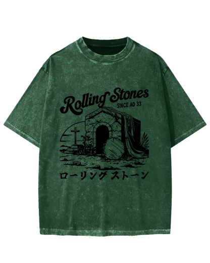 Rolling Stones Funny Easter Vintage Washed T-shirt