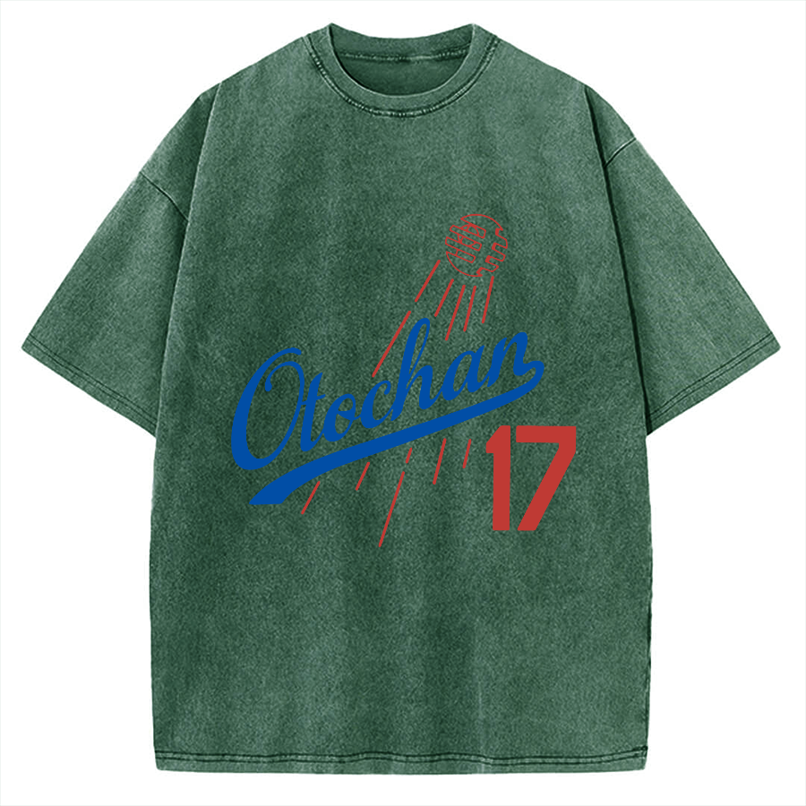 Otochan 17 Father's Japanese romanization Vintage Washed T-shirt