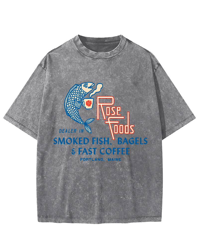 Rose Foods Vintage Washed T-shirt-Zazasy