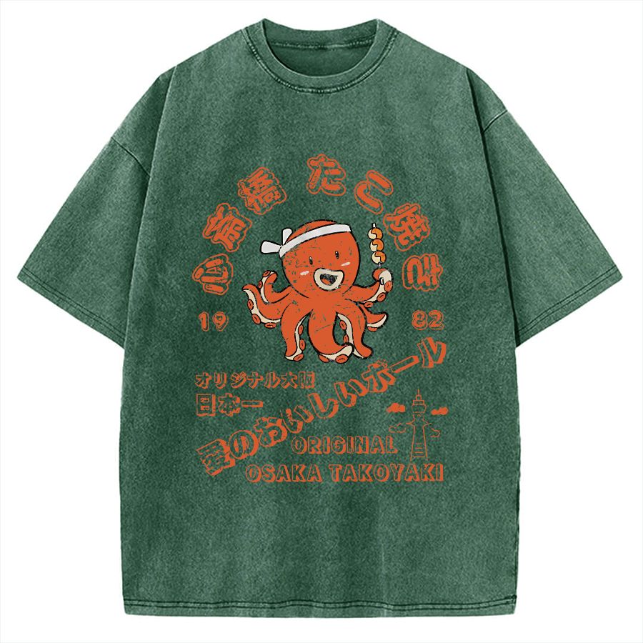 Osaka Shinsaibashi Takoyaki 1982 Vintage Washed T-shirt