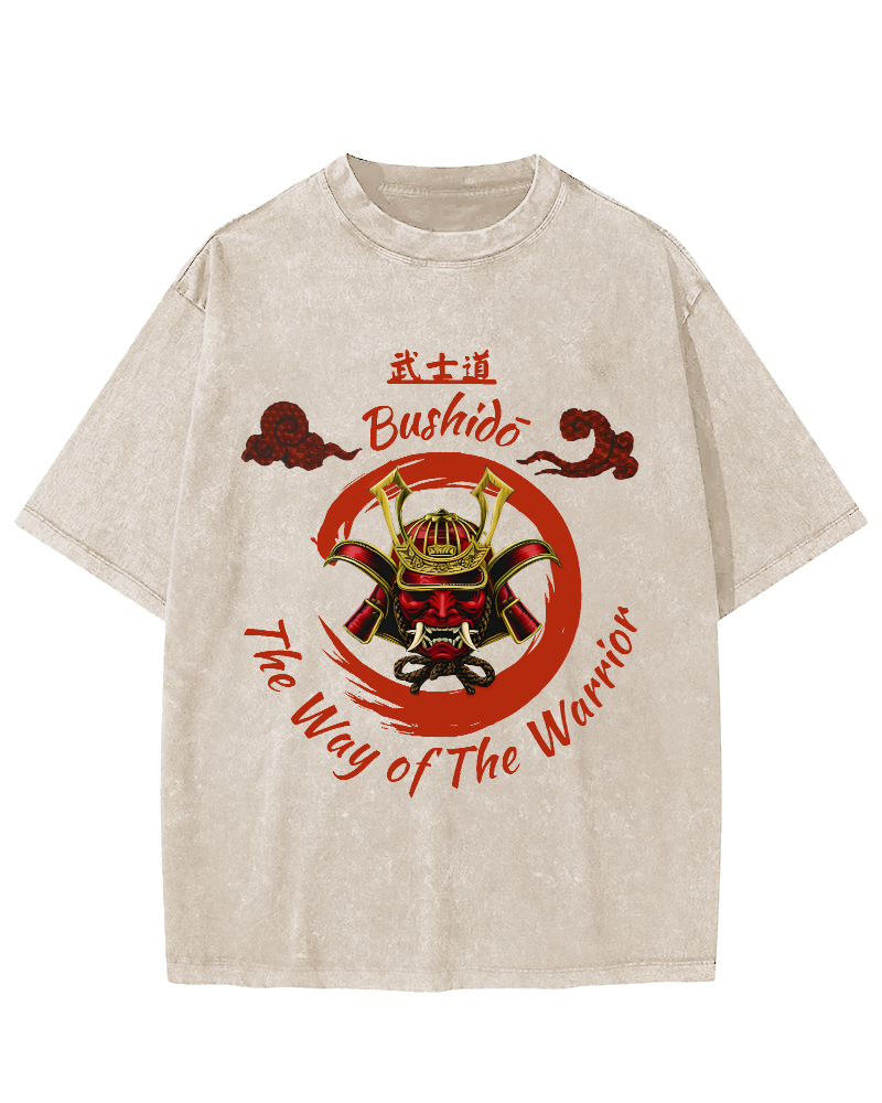 Samurai Spirit Vintage Distressed T-shirt-Zazasy