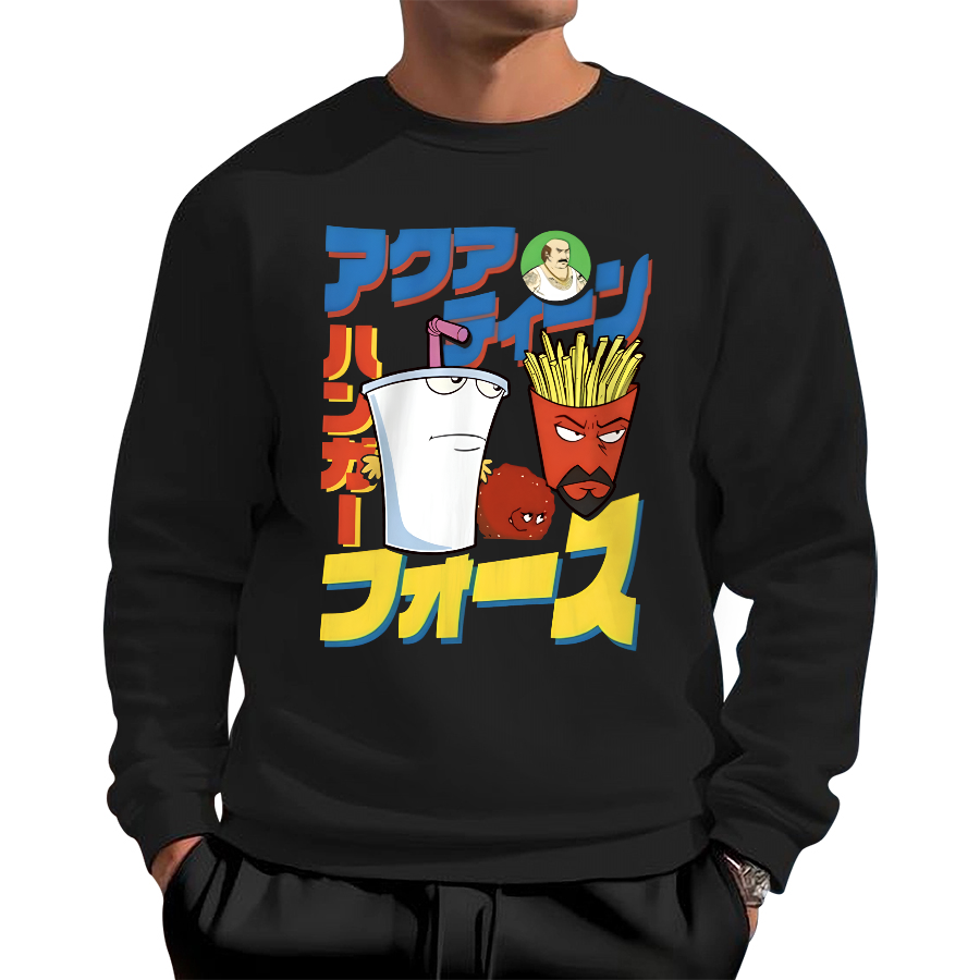 Retro Comics Cotton Pullover Sweatshirt