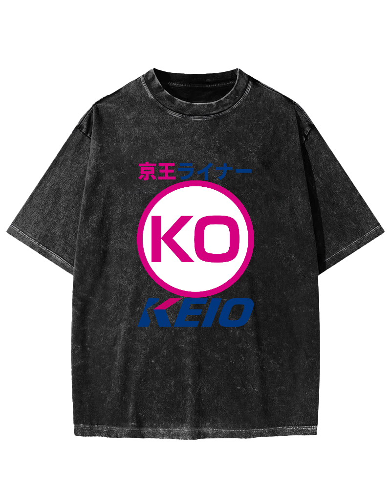 Keiō Line Vintage Washed T-shirt