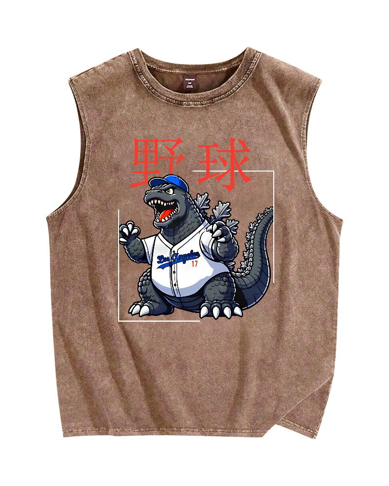 Baseball Is My Favorite Sport Vintage Distressed Washed Tank-Zazasy