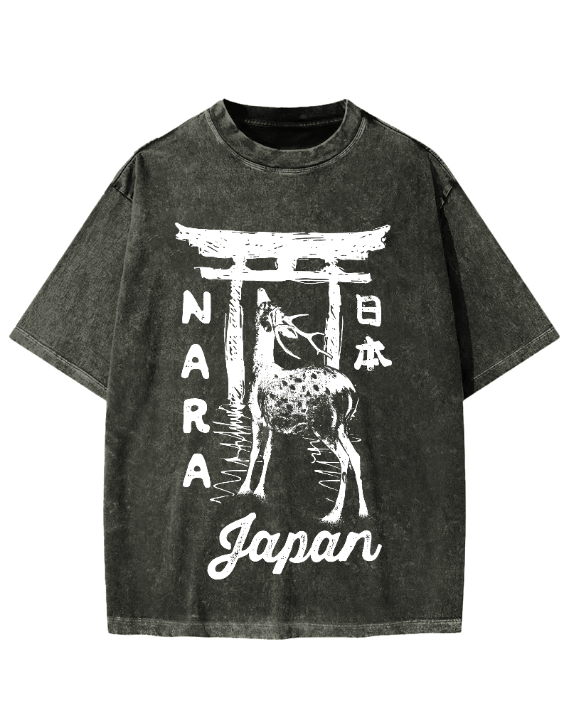 Nara Japan Vintage Washed T-shirt