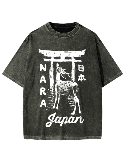 Nara Japan Vintage Washed T-shirt