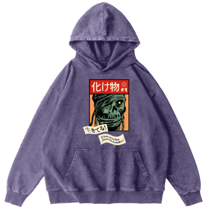 Monster Japanese Vintage Washed Hoodie-Zazasy