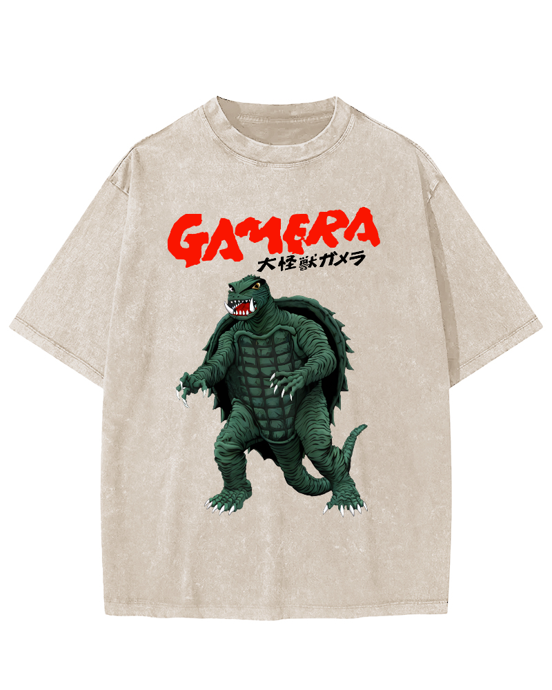 Big Monster Japanese Style Vintage Washed T-shirt
