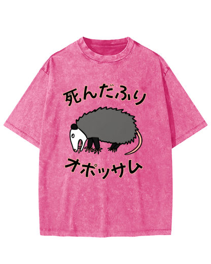 Japanese Mouse Vintage Distressed T-shirt-Zazasy