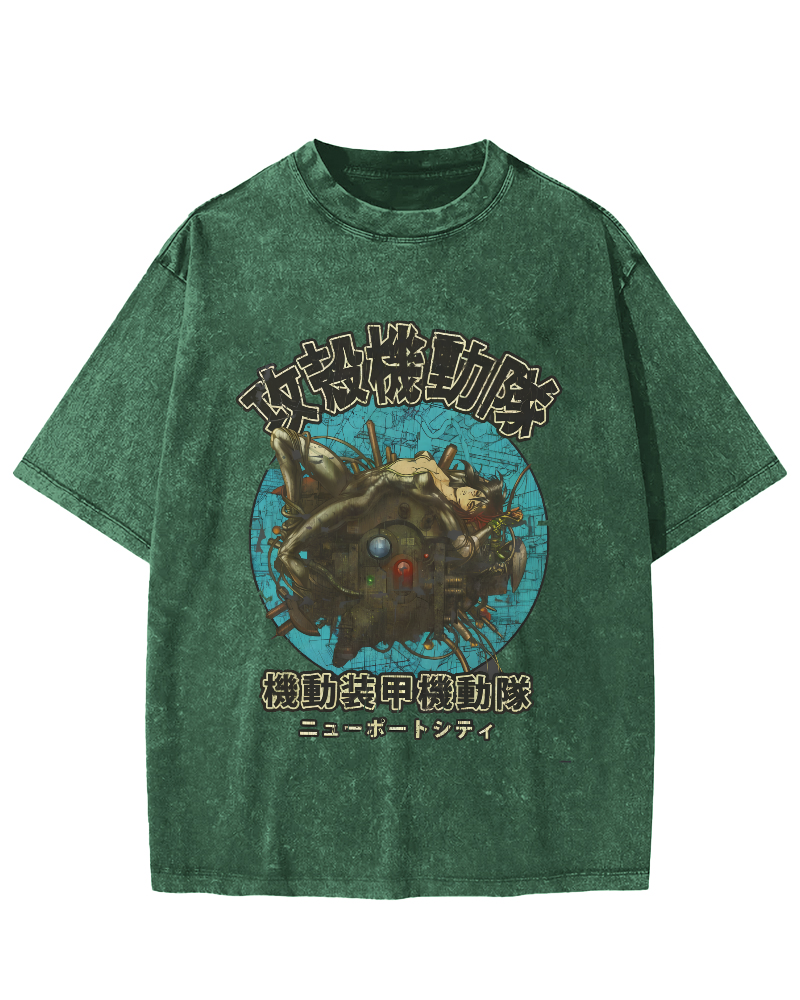 Japanese Armored Mechanical Team Vintage Distressed T-shirt-Zazasy