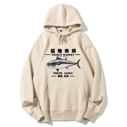Tokyo Tsukiji Market Cotton Hoodie
